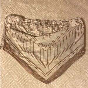 Women's Tan Patterned Tube Top